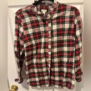 J. Crew Colorful Plaid Button-Up